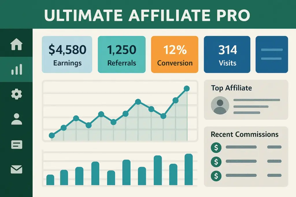 Ultimate Affiliate Pro WordPress plugin dashboard features
