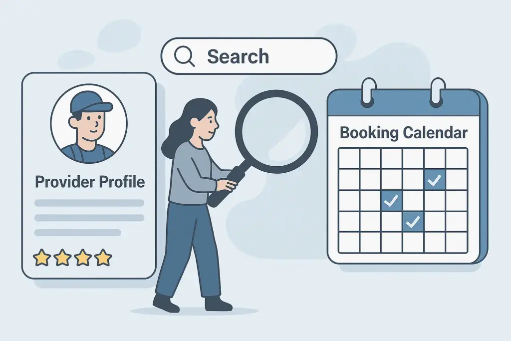 Service Finder WordPress theme features for directories and bookings
