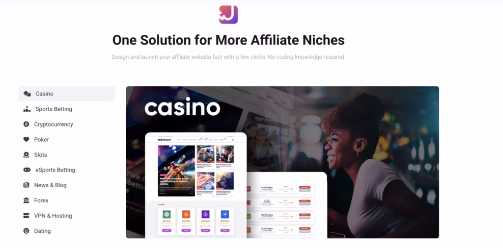 the Custom post types for casinos, games, and bonuses interface in Mercury — the strongest first-hand evidence this page can carry.