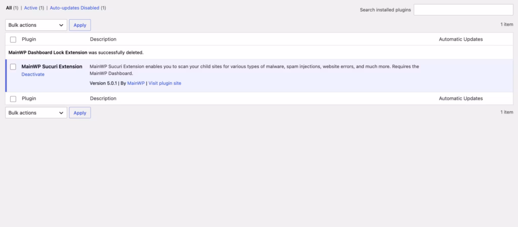 the Malware scanning via Sucuri's SiteCheck tool interface in Sucuri Extension — the strongest first-hand evidence this page can carry.