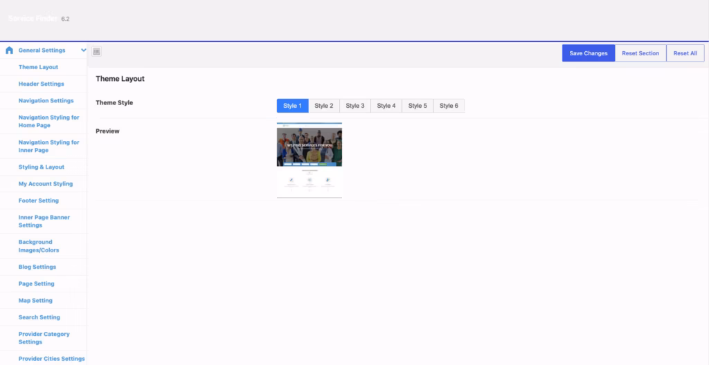 the Service and business directory listings interface in Service Finder — the strongest first-hand evidence this page can carry.