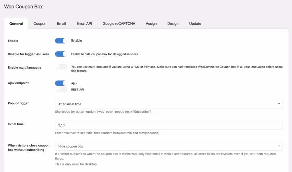the Email subscription pop-up offering discount coupons to site visitors interface in Coupon Box — the strongest first-hand evidence this page can carry.